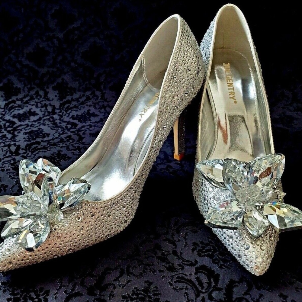 NEW Sparkly Bridal bride Crystal High Heels Pumps - Picture 4 of 8
